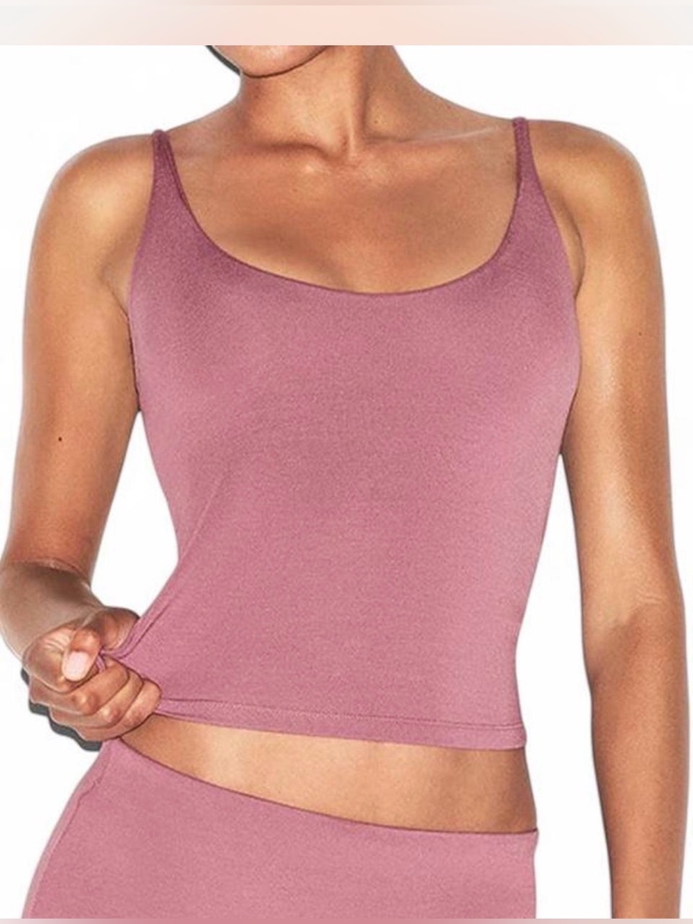 SKIMS SMOOTH LOUNGE SKIMPY STRAP CAMI SYLE: SL-CAM-9018W COLOR: REDWOOD SIZE: L